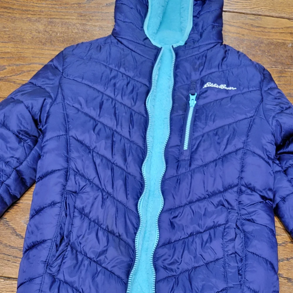 Eddie Bauer Aqua Faux Fur Jacket